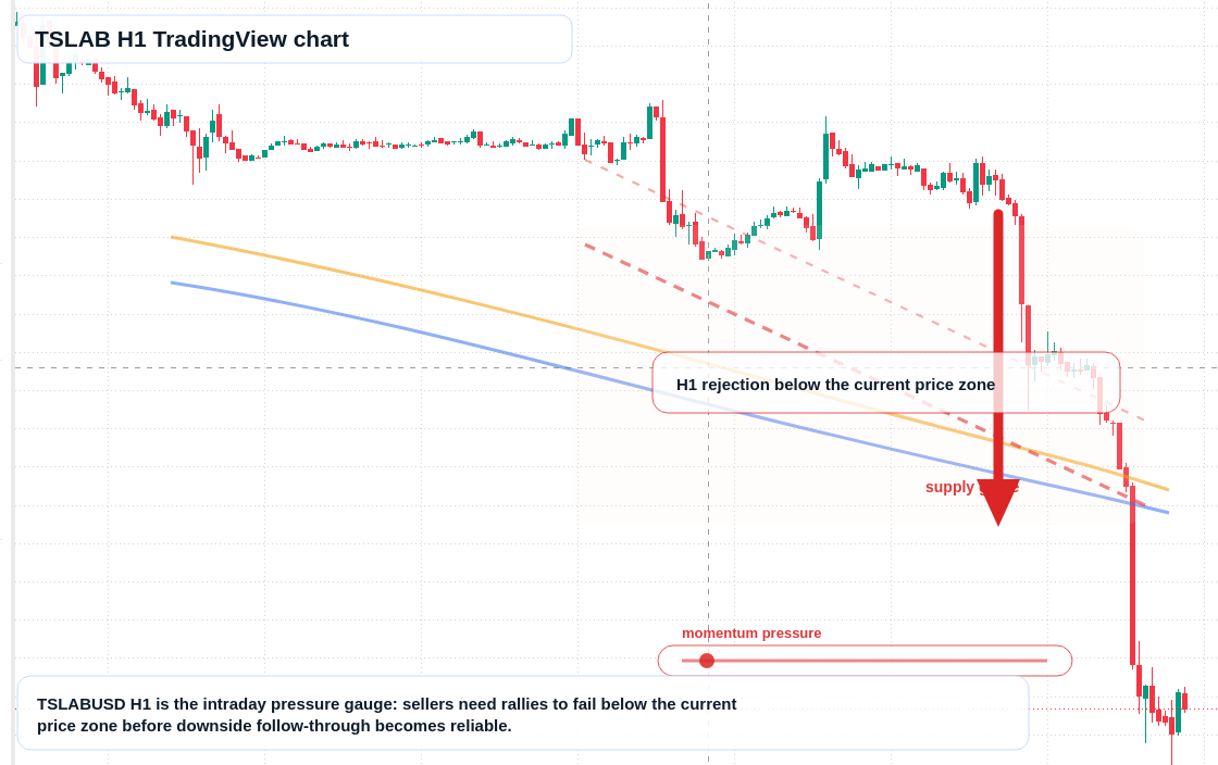 TSLAB H1 candlestick chart