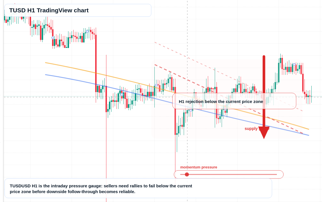 TUSD H1 candlestick chart