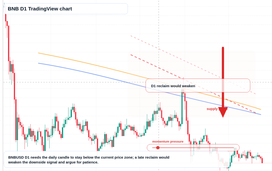 BNB D1 candlestick chart