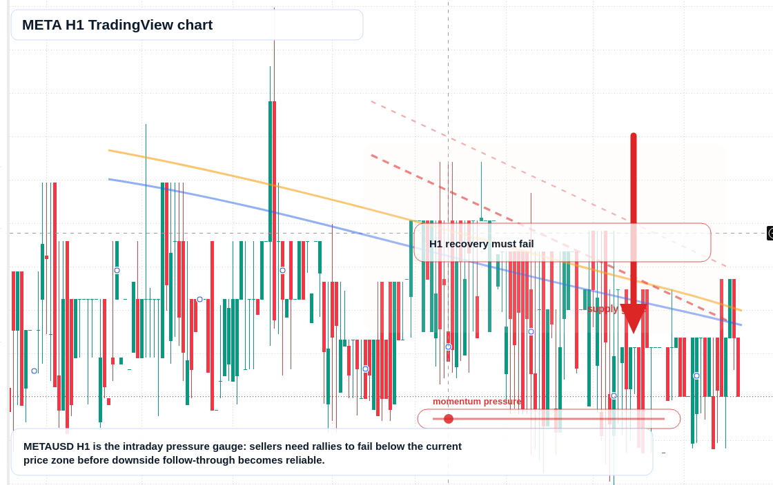 META H1 candlestick chart