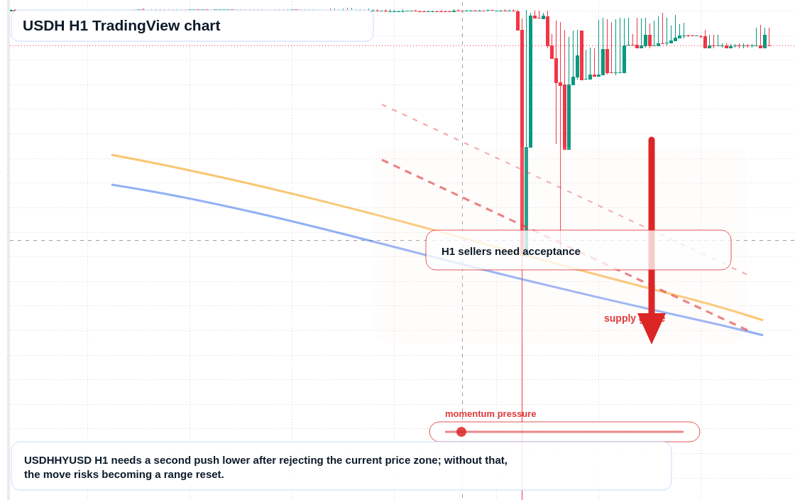 USDH H1 candlestick chart