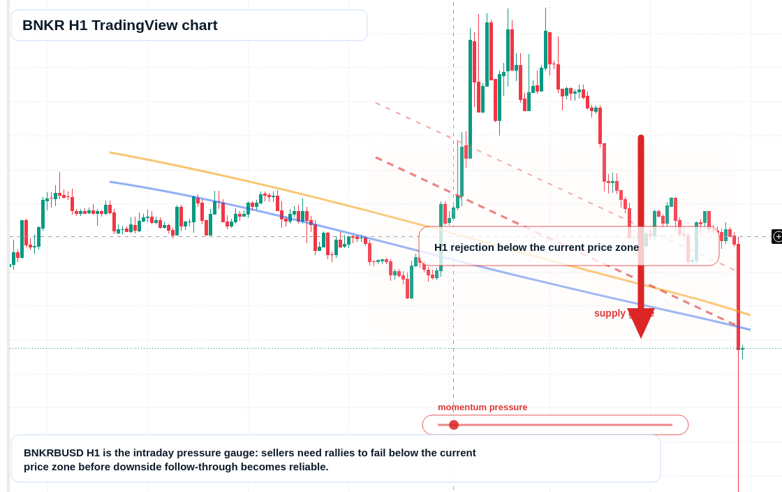 BNKR H1 candlestick chart
