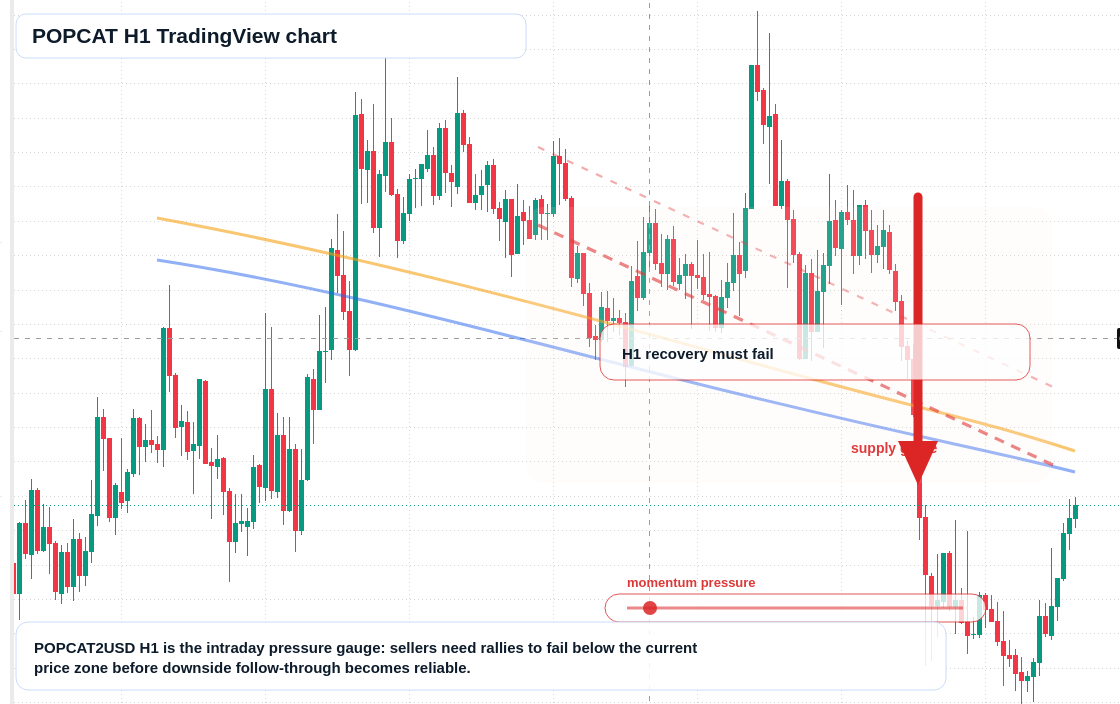 POPCAT H1 candlestick chart
