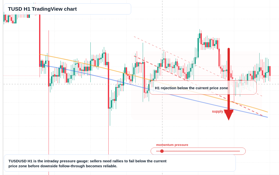 TUSD H1 candlestick chart