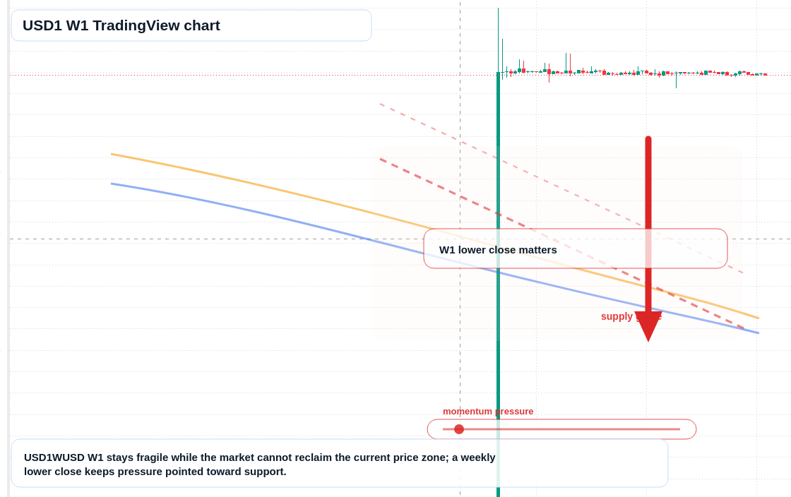 USD1 W1 candlestick chart