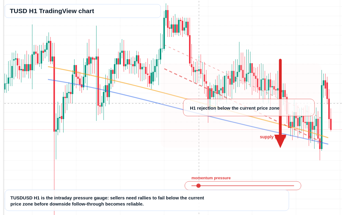 TUSD H1 candlestick chart