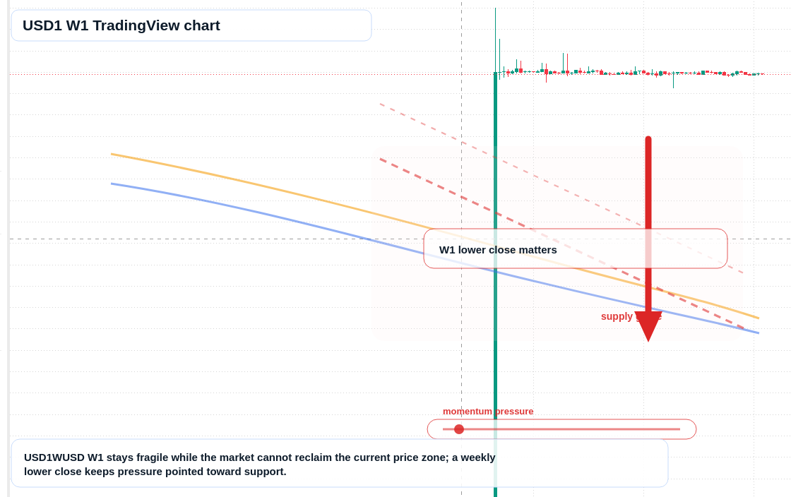 USD1 W1 candlestick chart