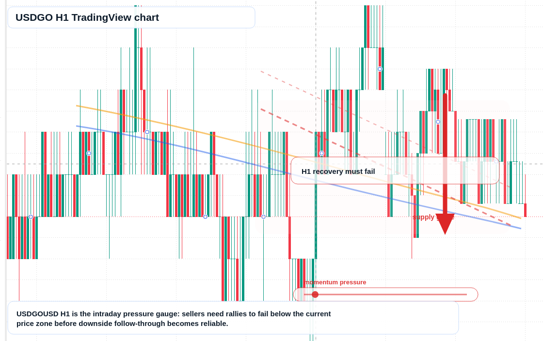 USDGO H1 candlestick chart
