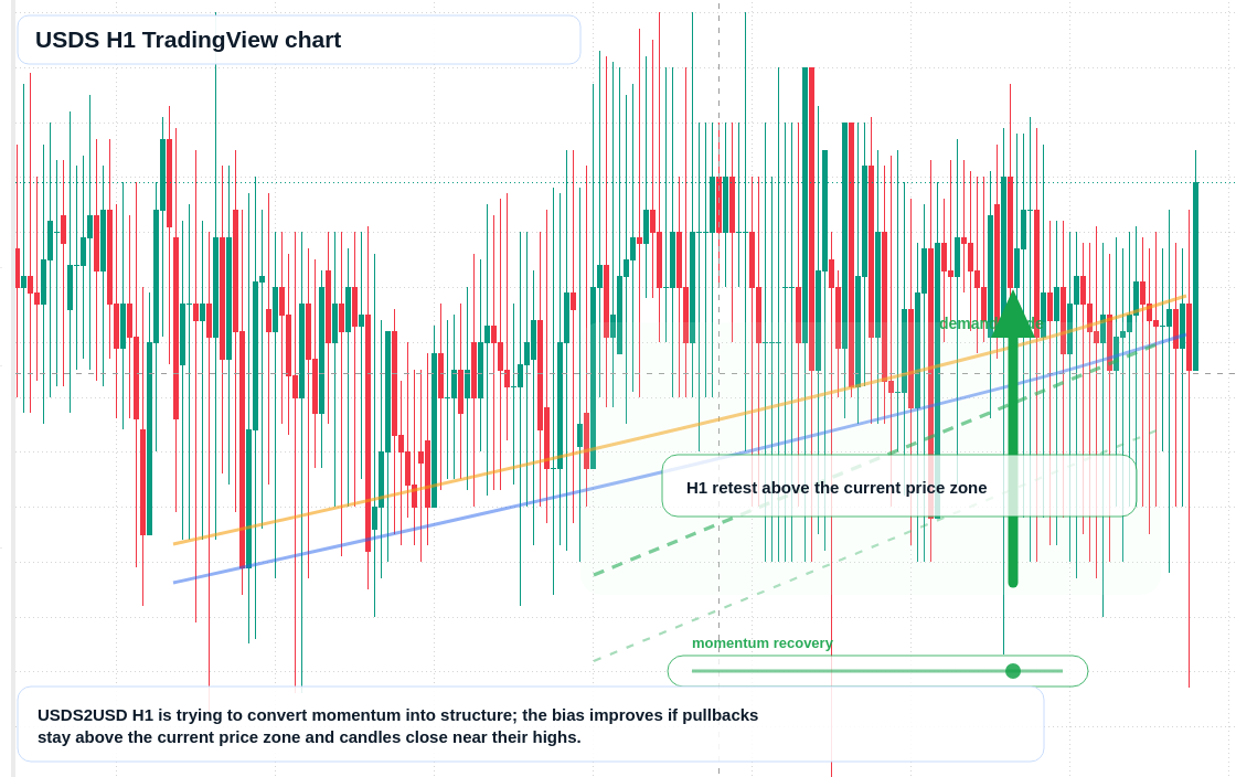 USDS H1 candlestick chart