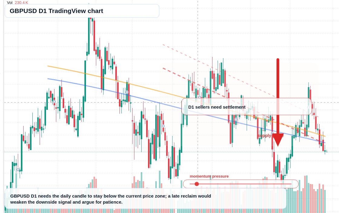 GBP/USD D1 candlestick chart
